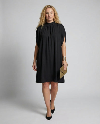 Modernes Damenkleid mit Fledermausärmeln - Arvani