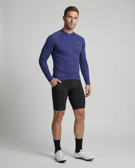 Fahrradtrikot Langarm Mit Rückentaschen Herren - Arvani