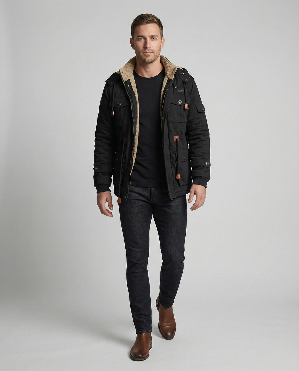 Warme Gefütterte Winterjacke
