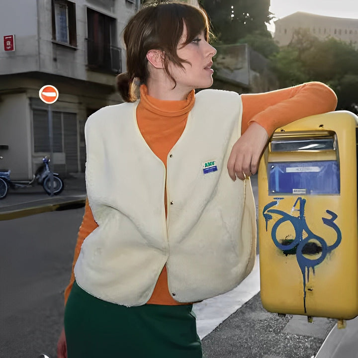 Nord Taschen | Damen Weste mit Einfacher Knopfverschluss
