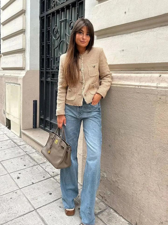 Stylische Kurze Jacke mit Taschen