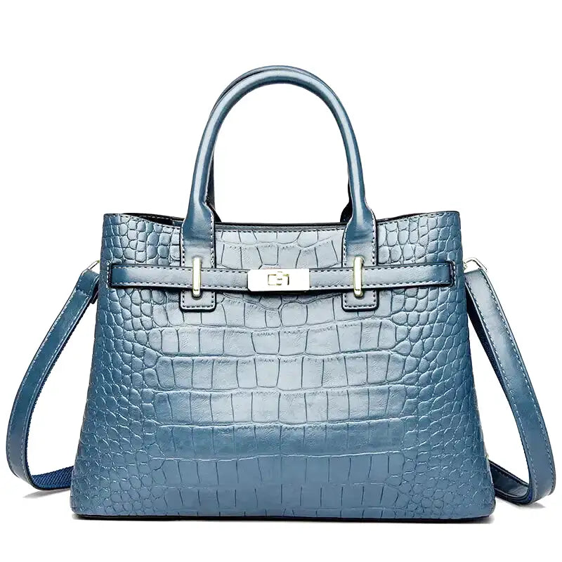 Nord Taschen | Large Croco Handbag with Shoulder Strap