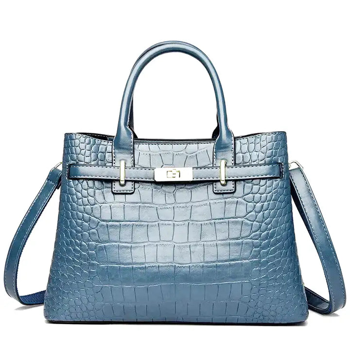 Nord Taschen | Large Croco Handbag with Shoulder Strap