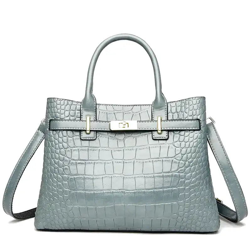 Nord Taschen | Large Croco Handbag with Shoulder Strap