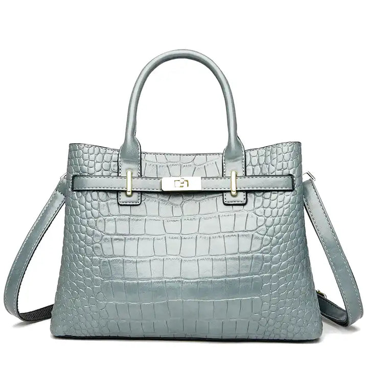 Nord Taschen | Large Croco Handbag with Shoulder Strap
