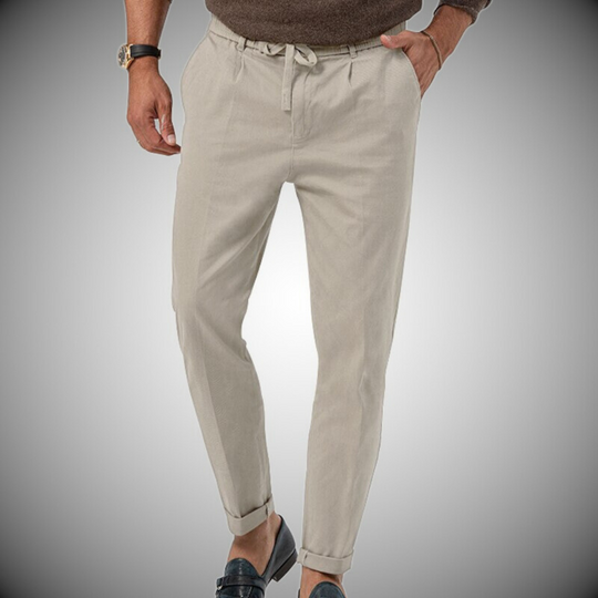 Herren Chino Hose Weiß Stoffhose