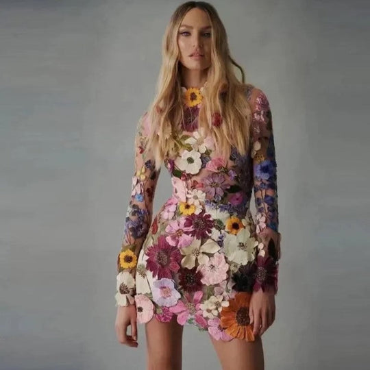 Einzigartiges Handgemachtes Blumenkleid - Arvani