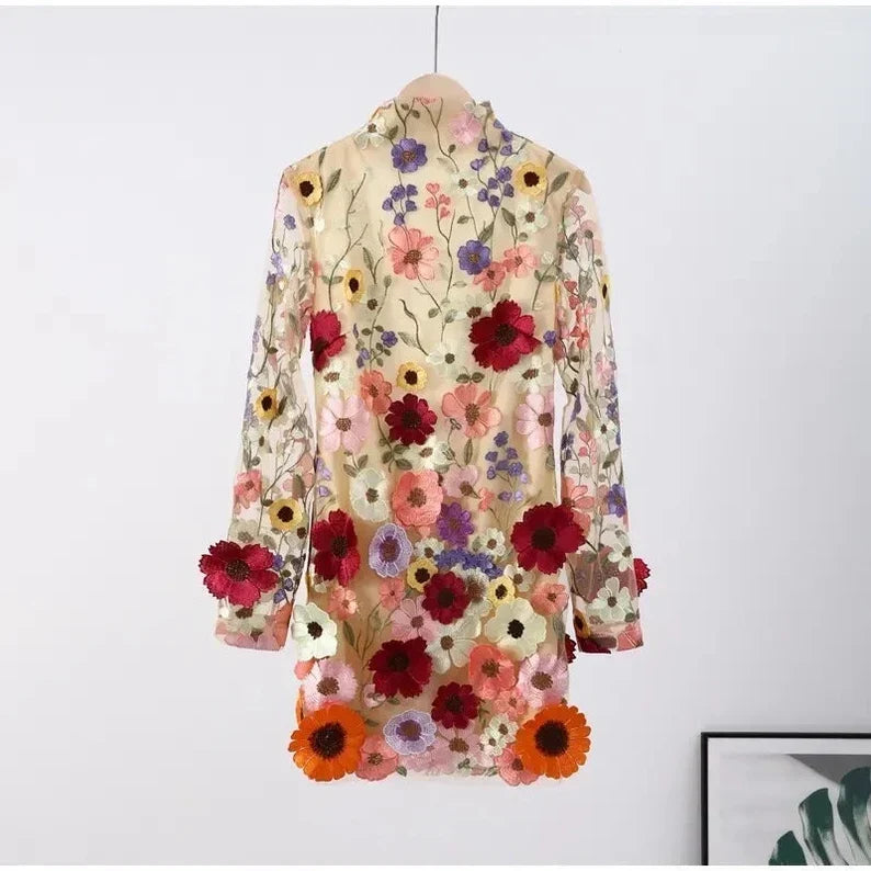 Einzigartiges Handgemachtes Blumenkleid - Arvani