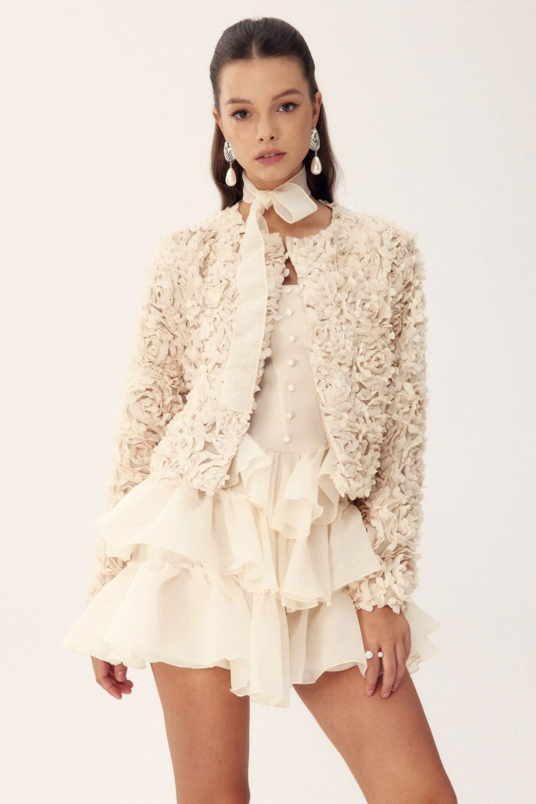 Floral Applikation Kurzjacke - Vittorelli