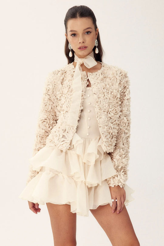Floral Applikation Kurzjacke - Vittorelli