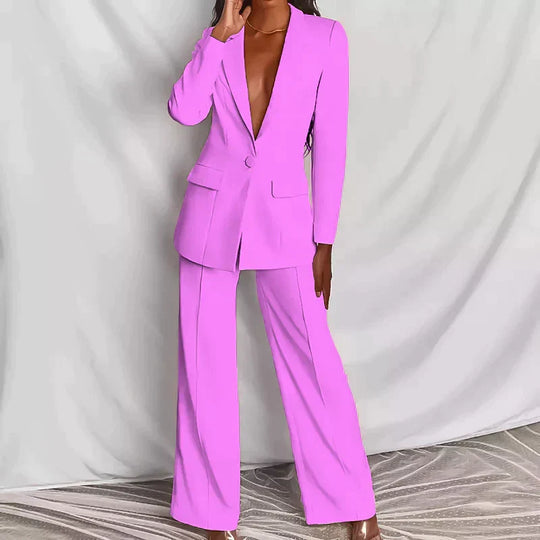 Stilvolles Set Bestehend Aus Edlem Blazer Und Eleganter Hose