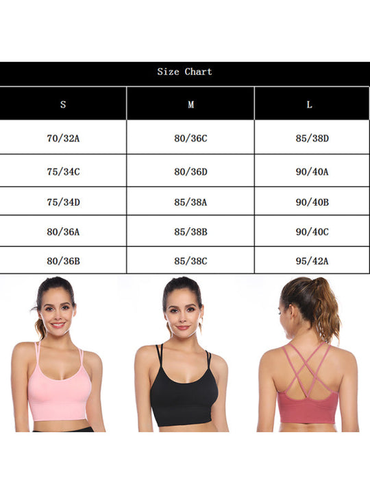 3Er Pack Damen Sport Bh Gepolstert Crisscross Yoga Bh Nahtlos Mittel Impact Fitness Activewear
