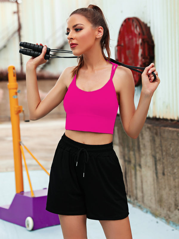3Er Pack Damen Sport Bh Gepolstert Crisscross Yoga Bh Nahtlos Mittel Impact Fitness Activewear