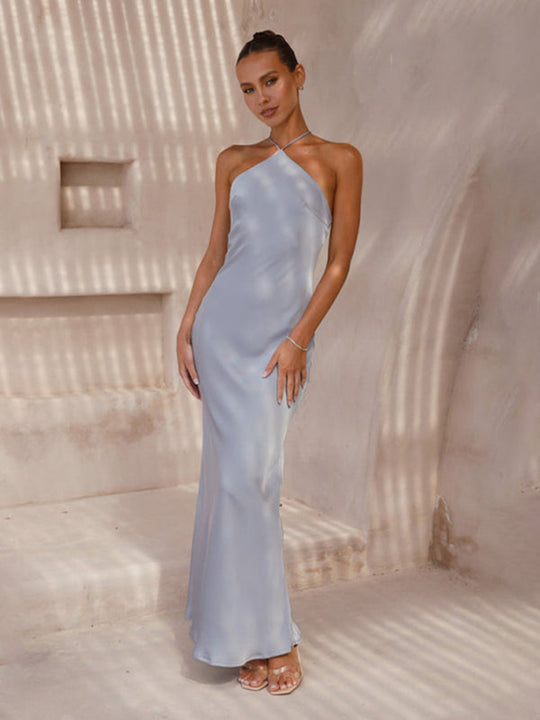 Rückenfreies Neckholder Maxikleid