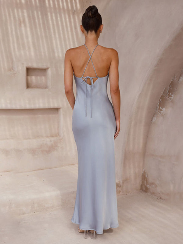 Rückenfreies Neckholder Maxikleid