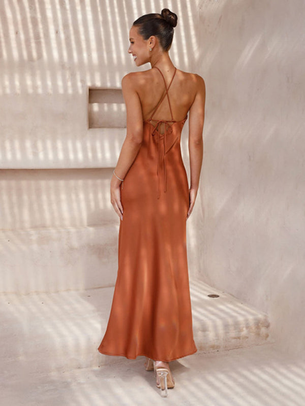 Rückenfreies Neckholder Maxikleid