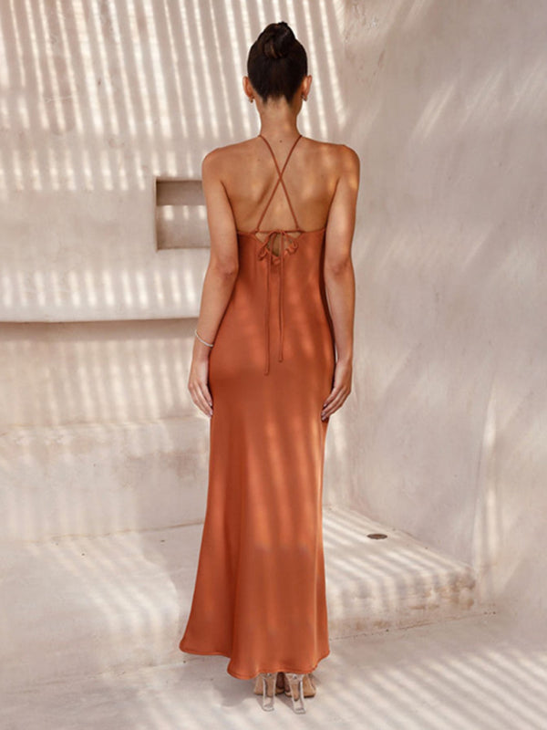Rückenfreies Neckholder Maxikleid