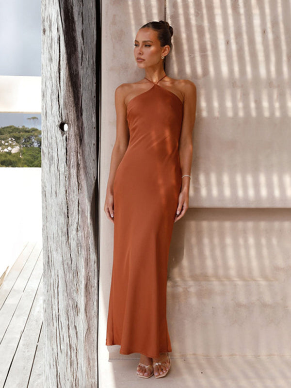 Rückenfreies Neckholder Maxikleid
