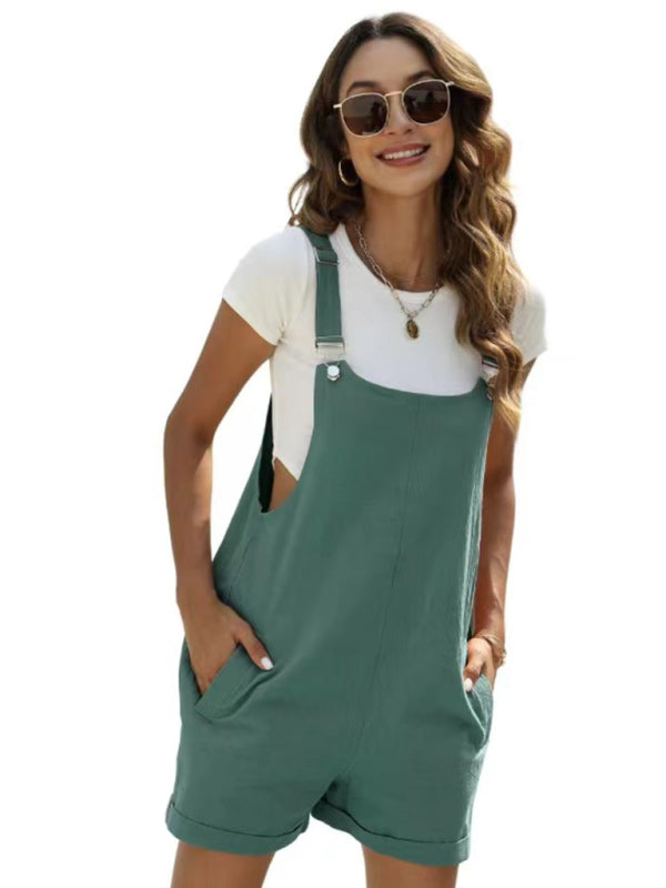 Nord Taschen | Damen Verstellbare Lässige Lockere Overall-Shorts aus Baumwolle