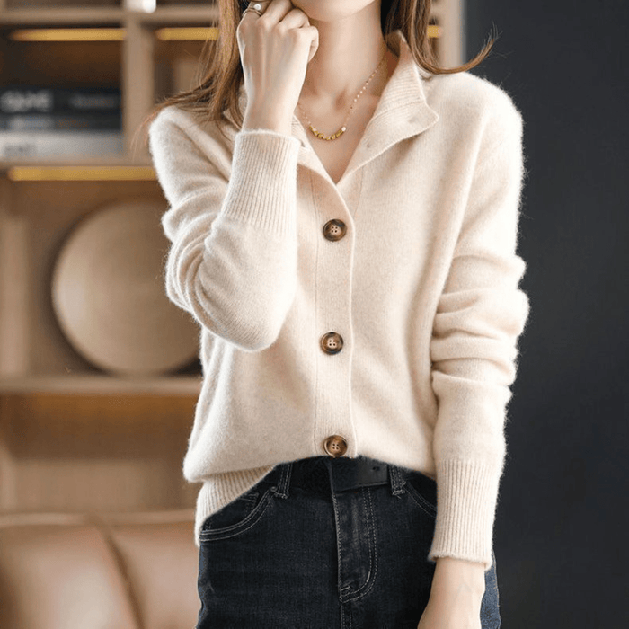 Luxuriöse Cashmere Strickjacke