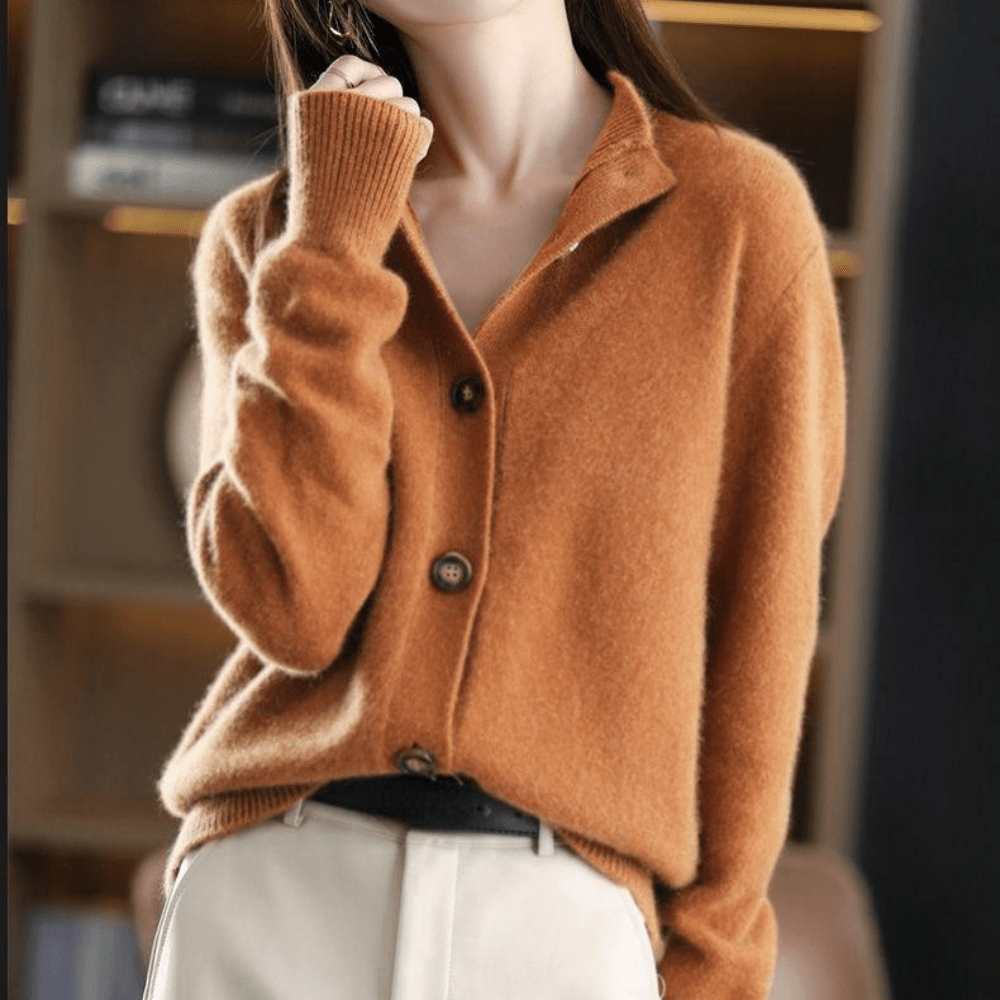 Luxuriöse Cashmere Strickjacke