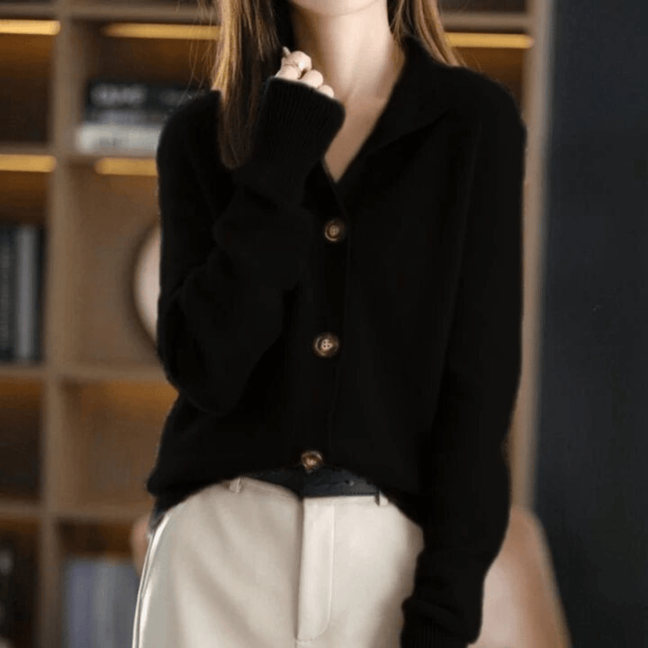 Luxuriöse Cashmere Strickjacke