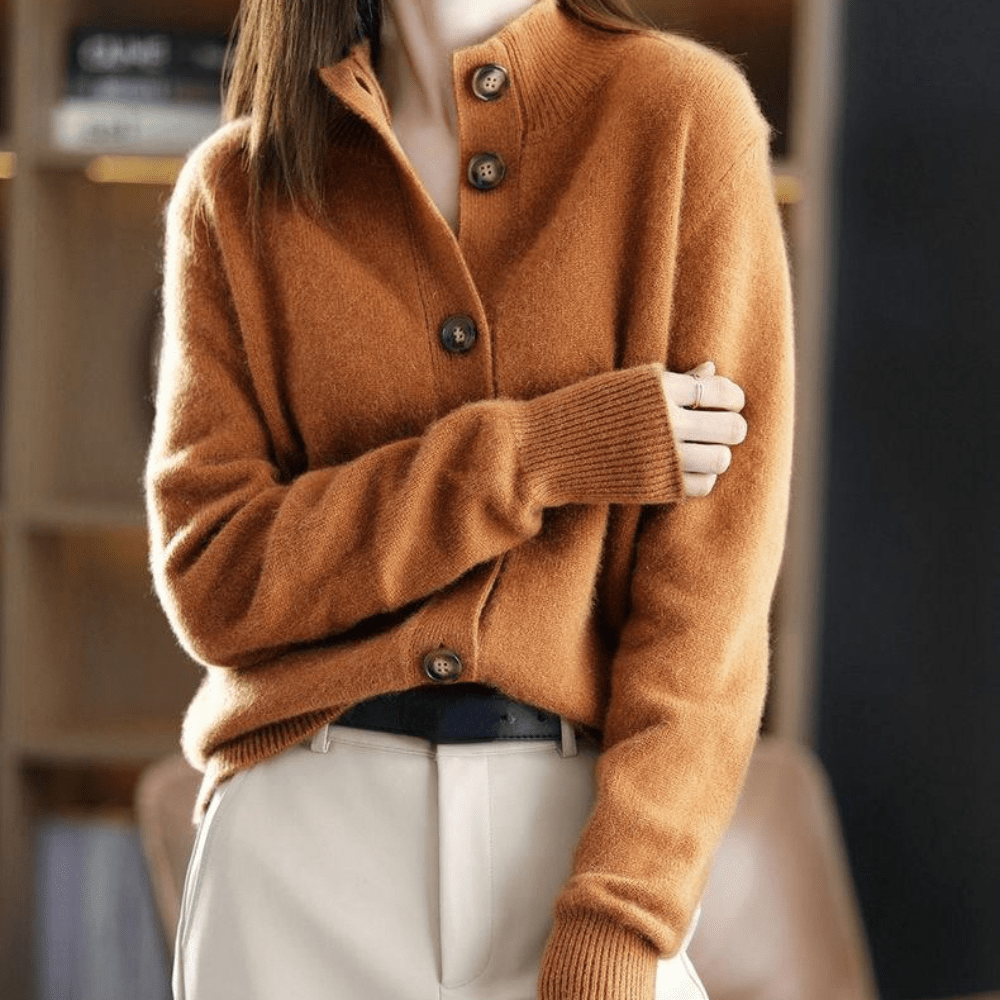 Luxuriöse Cashmere Strickjacke