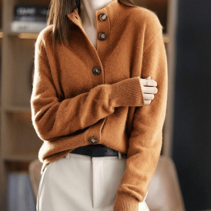 Luxuriöse Cashmere Strickjacke