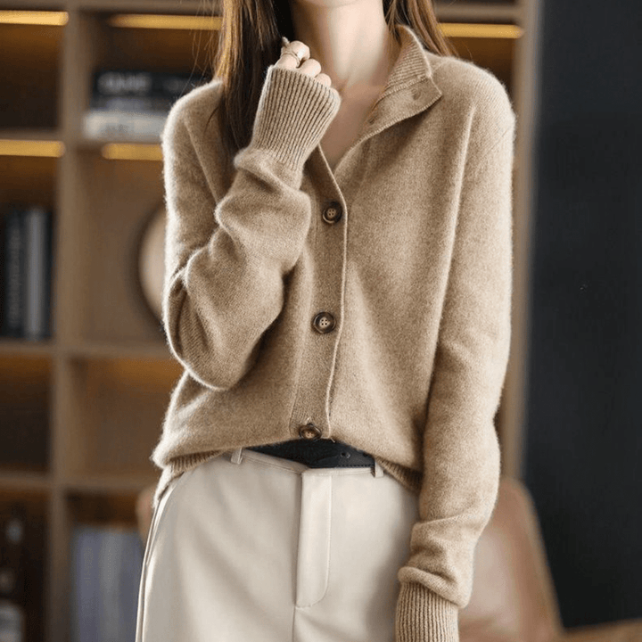 Luxuriöse Cashmere Strickjacke