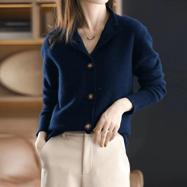 Luxuriöse Cashmere Strickjacke