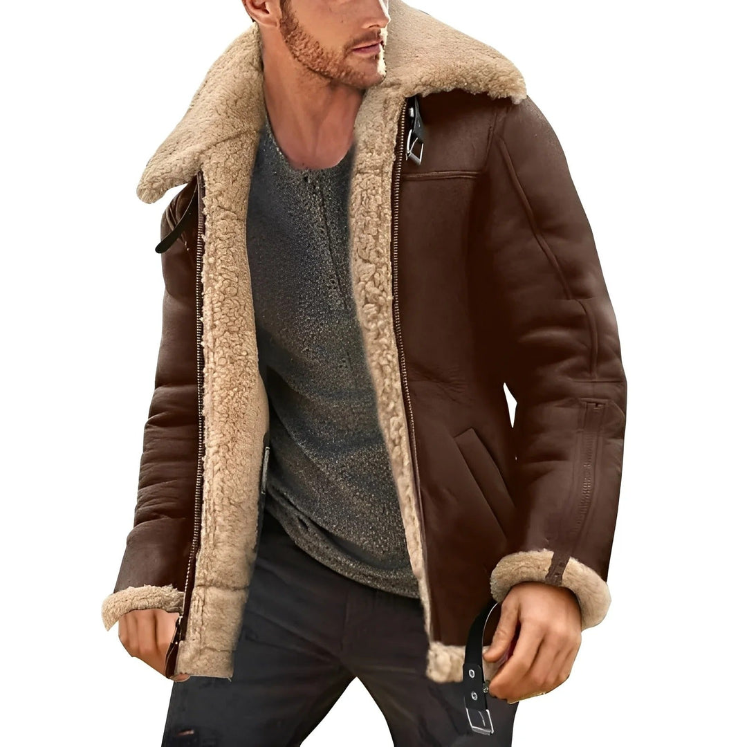 Strapazierfähige und Dicke Lederjacke für Männer