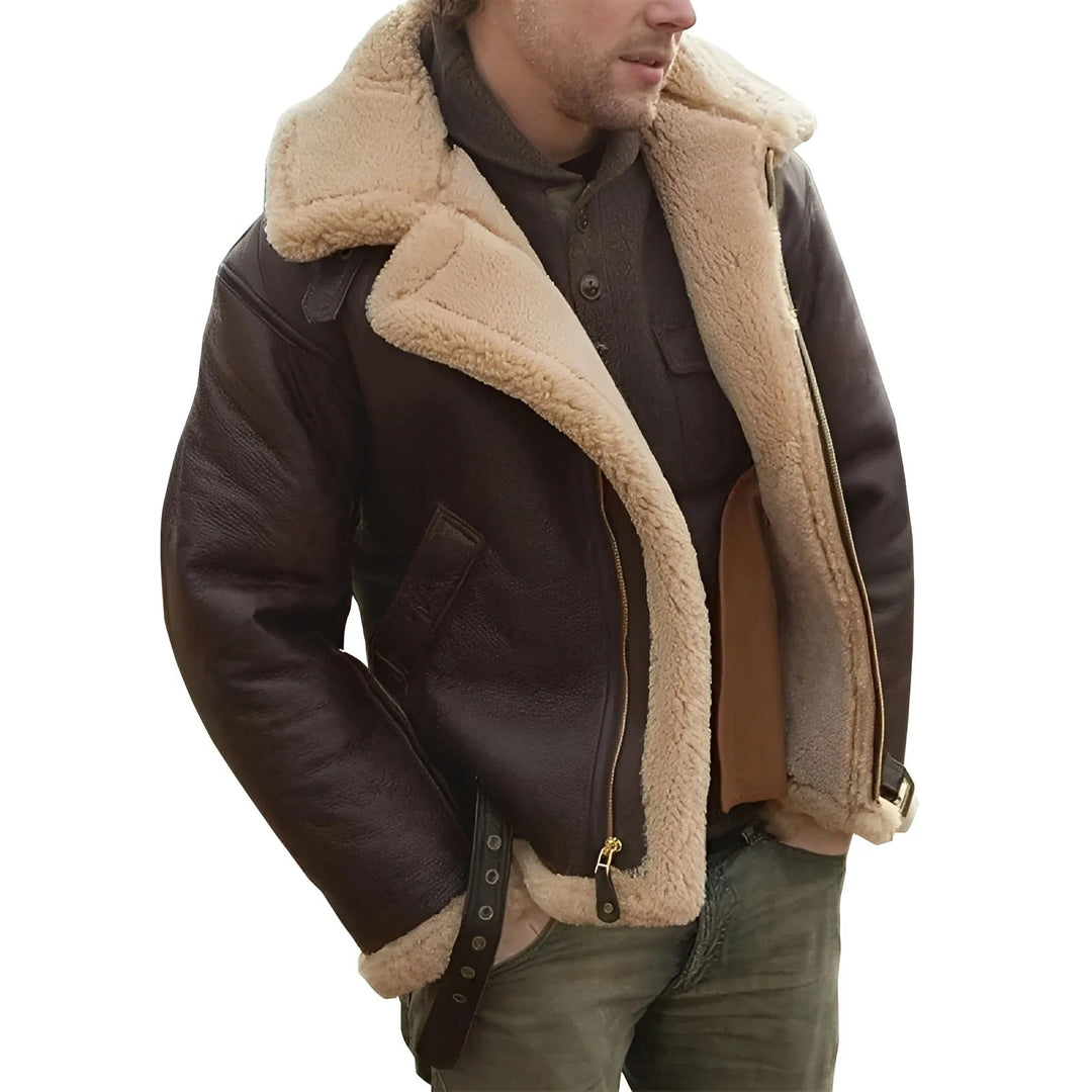 Strapazierfähige und Dicke Lederjacke für Männer