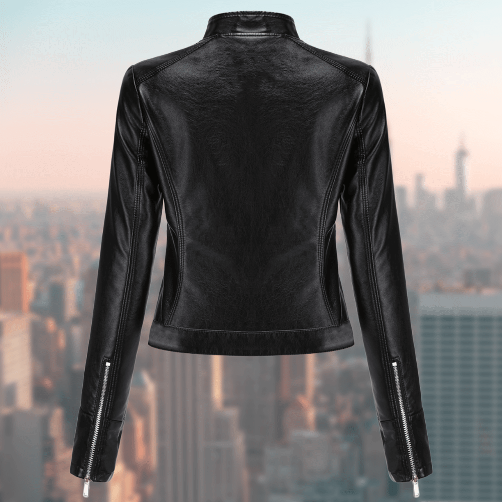 Damen-Lederjacke - Stilvoll und Langl Nord Taschenig