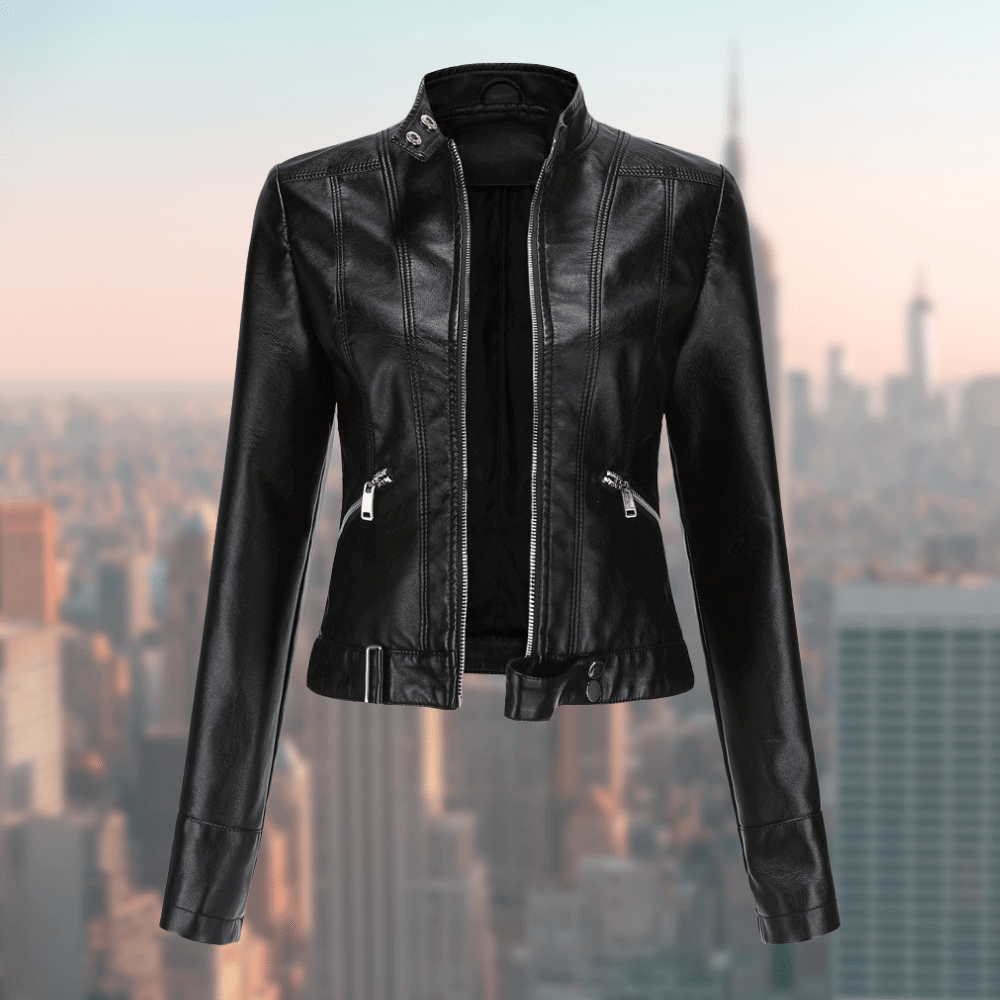 Damen-Lederjacke - Stilvoll und Langl Nord Taschenig