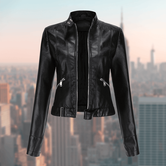 Damen-Lederjacke - Stilvoll und Langl Nord Taschenig