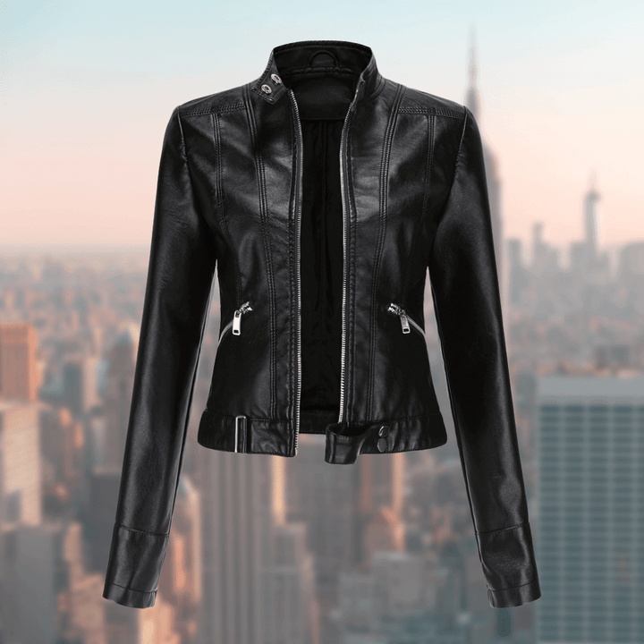 Damen-Lederjacke - Stilvoll und Langl Nord Taschenig