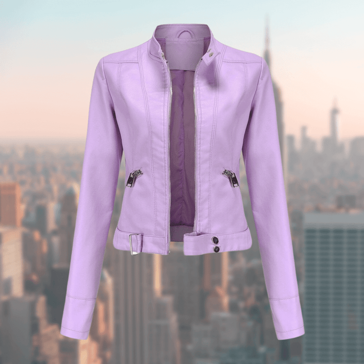 Damen-Lederjacke - Stilvoll und Langl Nord Taschenig