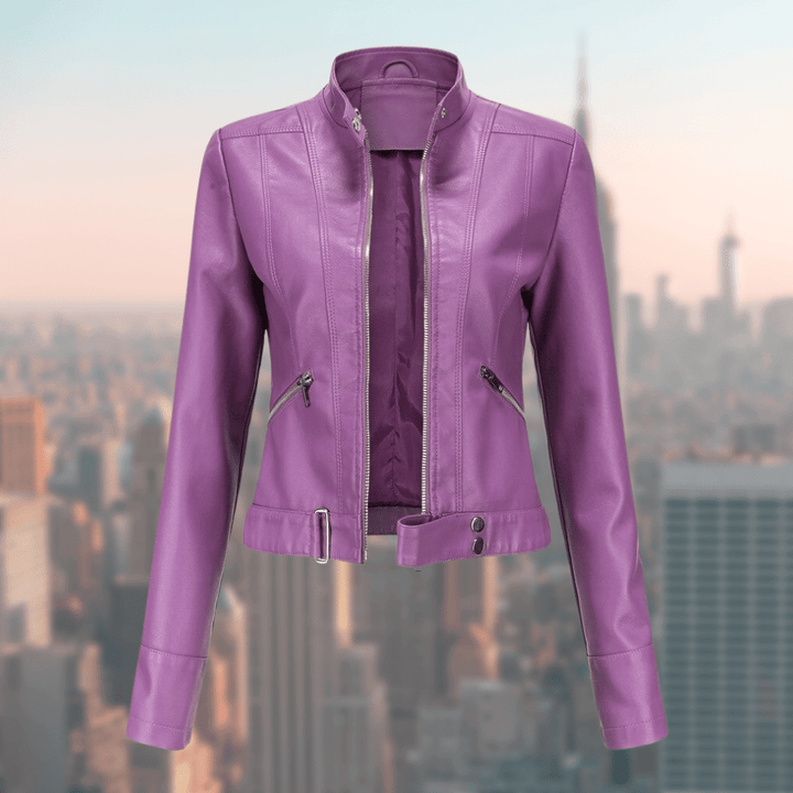 Damen-Lederjacke - Stilvoll und Langl Nord Taschenig