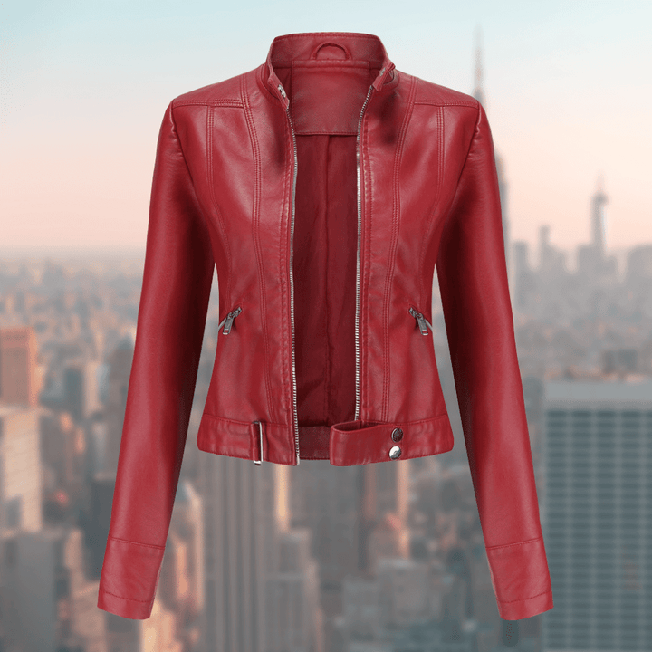 Damen-Lederjacke - Stilvoll und Langl Nord Taschenig