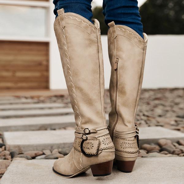 Vintage Hohe Winterreiterstiefel