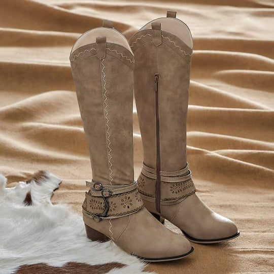 Vintage Hohe Winterreiterstiefel