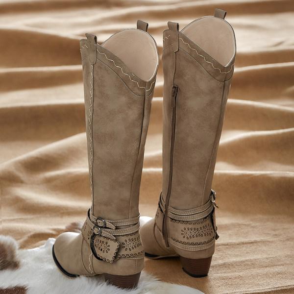 Vintage Hohe Winterreiterstiefel
