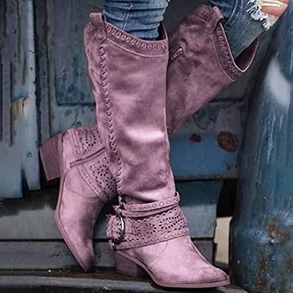 Vintage Hohe Winterreiterstiefel