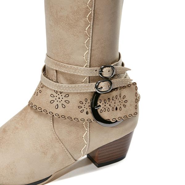 Vintage Hohe Winterreiterstiefel