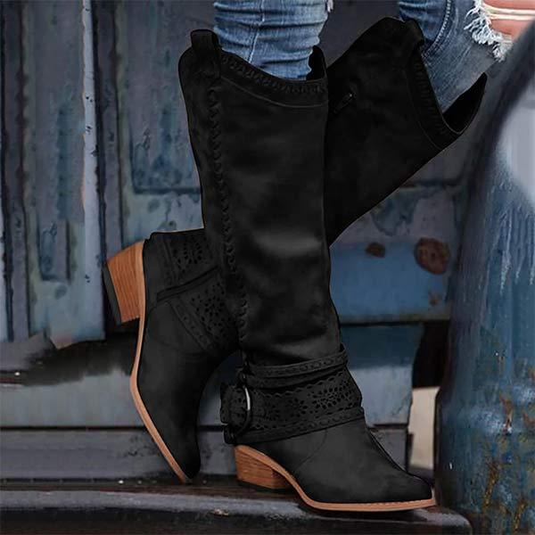 Vintage Hohe Winterreiterstiefel