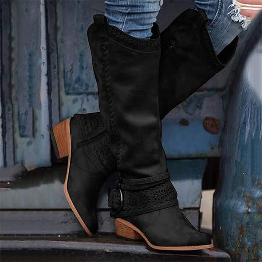 Vintage Hohe Winterreiterstiefel