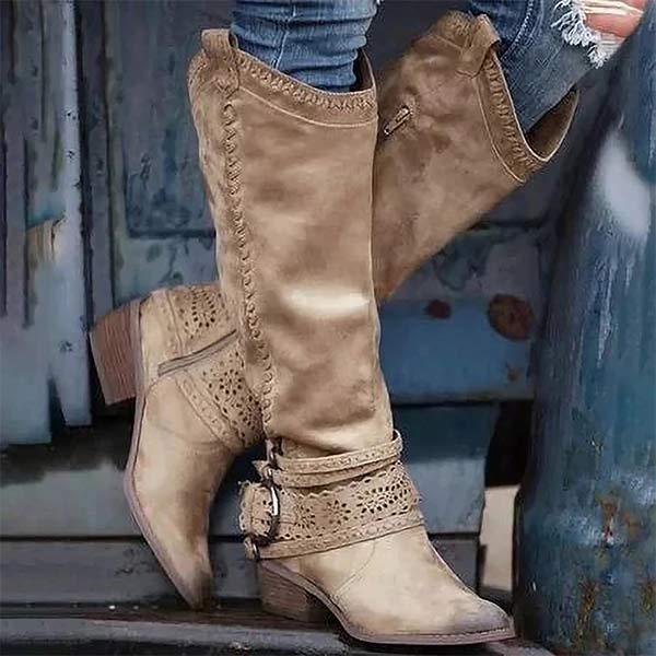 Vintage Hohe Winterreiterstiefel
