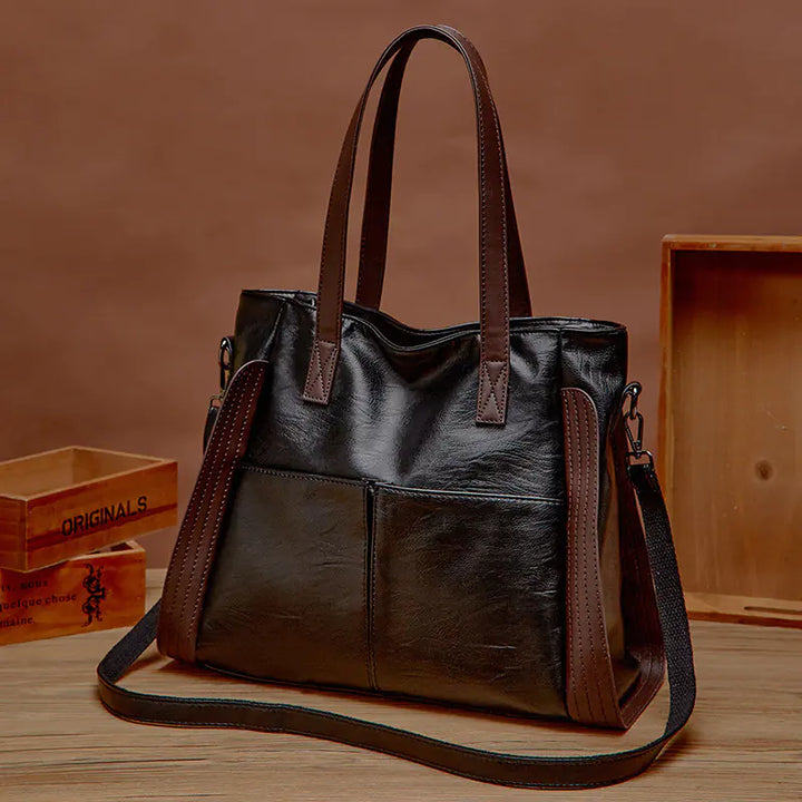 Nord Taschen | Composed Edge of Evelyn - Strukturierte Leder-Handtasche