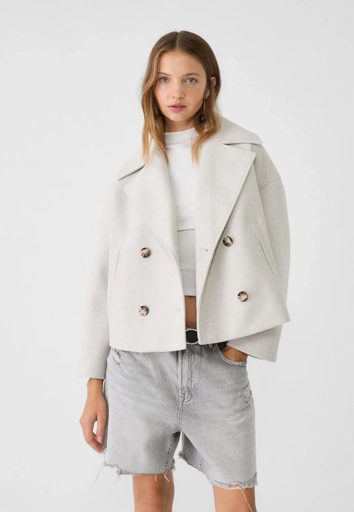 Nord Taschen | Damen Kurzer Mantel Oversize Herbst Übergang