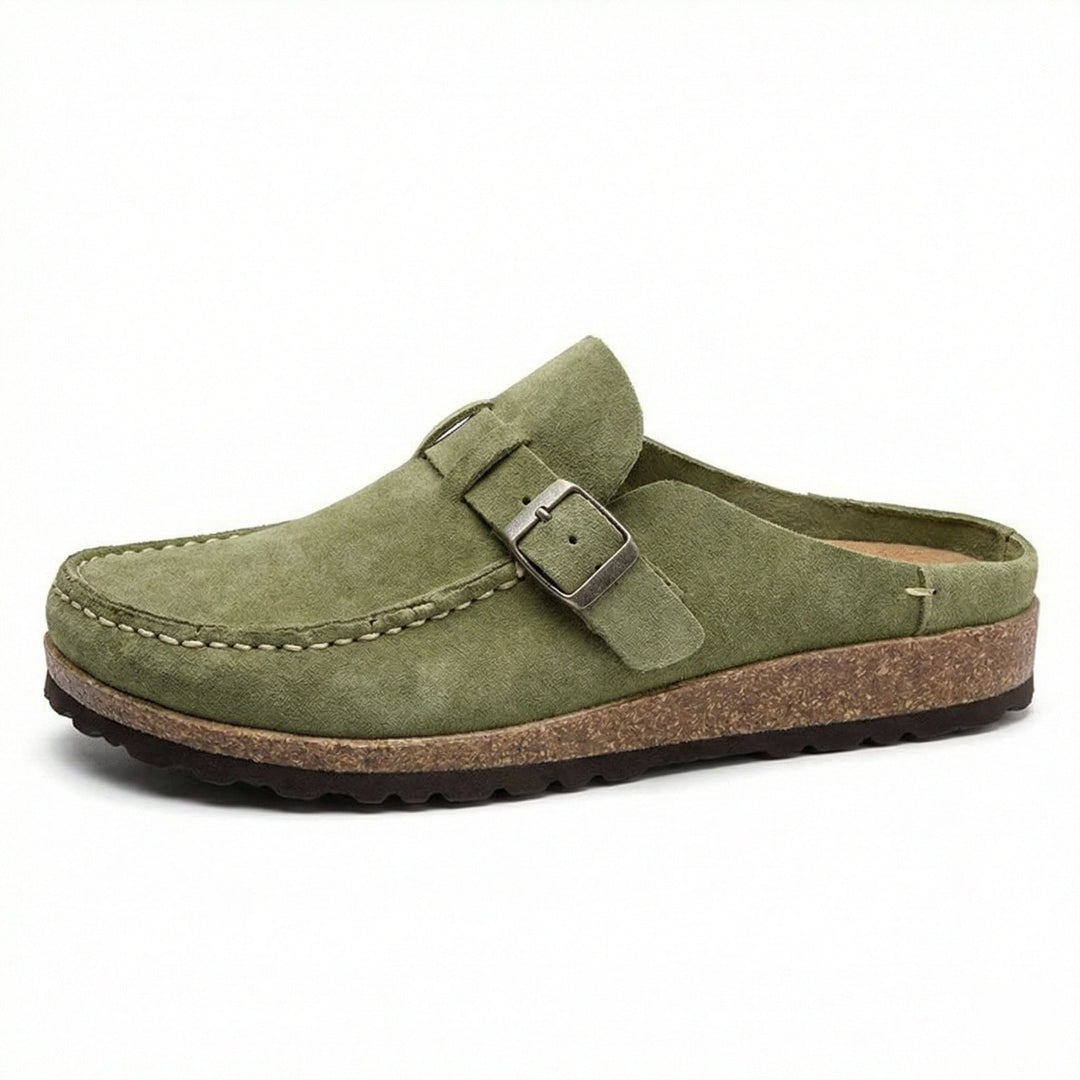 Clogs - Damen Retro Wildleder Slip-On Mule - Vittorelli